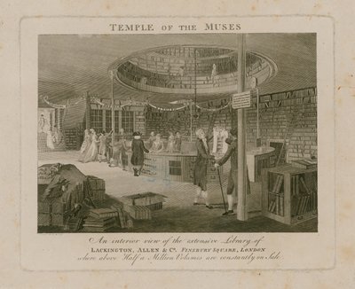 Temple of the Muses, Lackington Allen & Co, Finsbury Square - English School