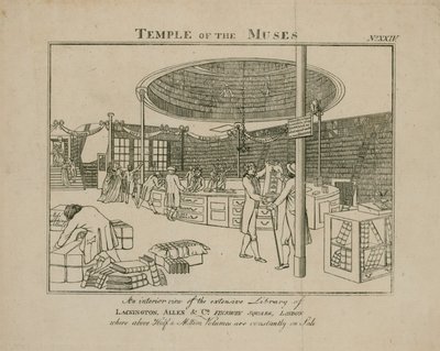 Temple of the Muses, Lackington Allen & Co, Finsbury Square - English School