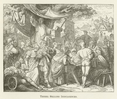 Tetzel vend des indulgences - English School