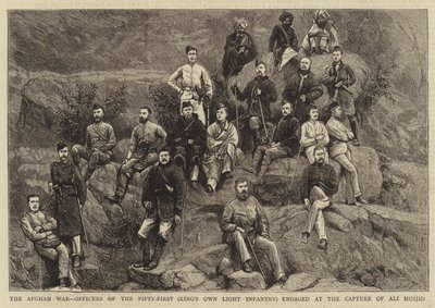 La guerre afghane, officiers du cinquante et unième (King