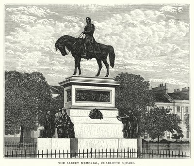 Le mémorial Albert, place Charlotte (gravure) - English School