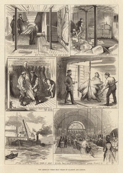 Le commerce de viande fraîche américaine de Glasgow et Londres - English School