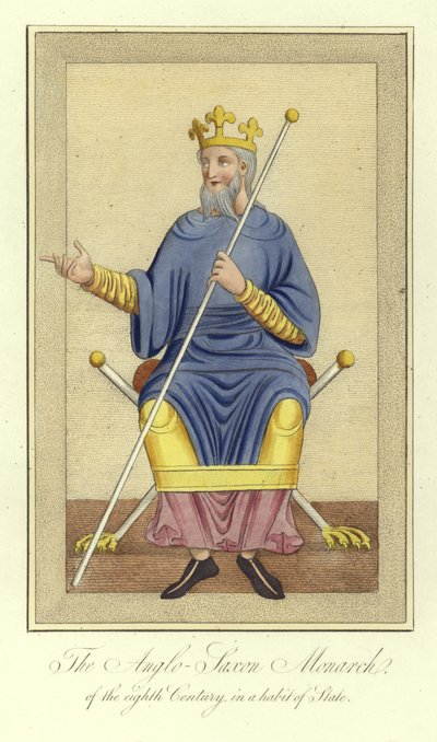 Le monarque anglo-saxon du 8ème siècle en habit d