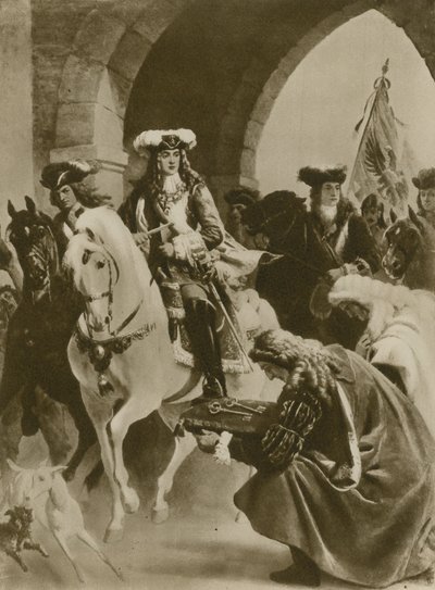 Le prince autrichien qui a capturé Belgrade (gravure) - English School