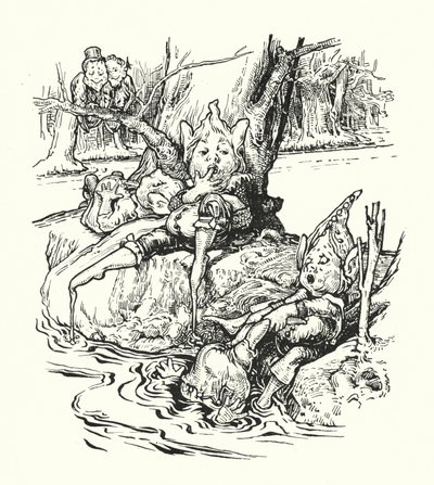 Les rives de la rivière Treacle (lithographie) - English School