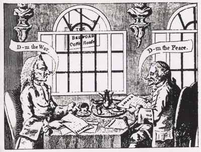 The Bedford Coffee House, Covent Garden, au milieu du XVIIIe siècle - English School