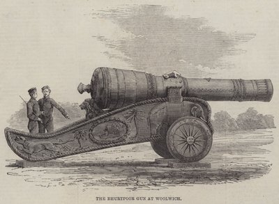 Le canon de Bhurtpoor à Woolwich - English School