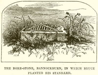 La Pierre de Bore, Bannockburn, où Bruce planta son étendard - English School