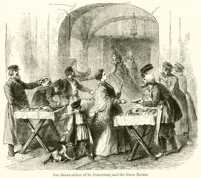 Les vendeurs de pain de Saint-Pétersbourg et le Grand Bazar - English School