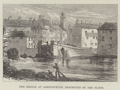 Le pont à Aberystwith, détruit par l