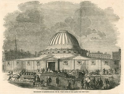 Le bâtiment à Leicester Square, pour le modèle de la terre de M. Wyld - English School