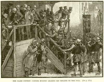 Le concours de Clare : Le père Murphy menant ses locataires au scrutin - English School