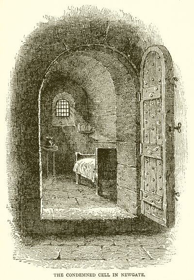 La cellule des condamnés à Newgate - English School