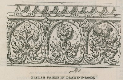 La Conservative Clubhouse : Frise britannique dans le salon - English School