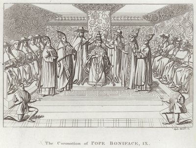 Le couronnement du pape Boniface IX - English School