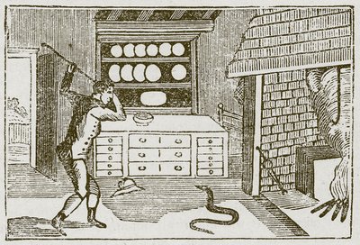 Le paysan et le serpent (gravure) - English School