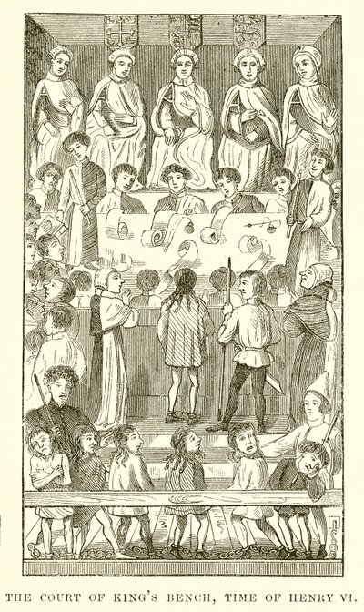 Cour du banc du roi, époque de Henri VI - English School
