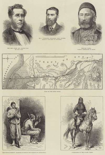 La crise en Égypte (gravure) - English School