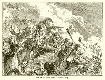 La Défense de Londonderry, 1689 - English School
