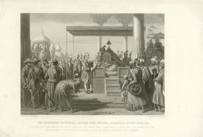 La Dewannee du Bengale, Bihar et Orissa acquise par les Anglais, Inde, 1765 - English School