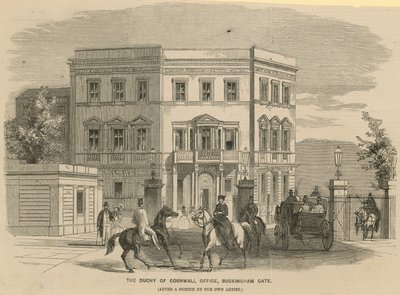 Le bureau du duché de Cornouailles, Buckingham Gate, Londres - English School