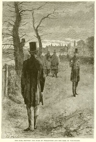 Le Duel entre le Duc de Wellington et le Comte de Winchelsea - English School
