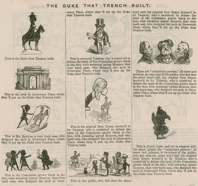 Le duc que Trench a construit; de Punch, 1846 - English School