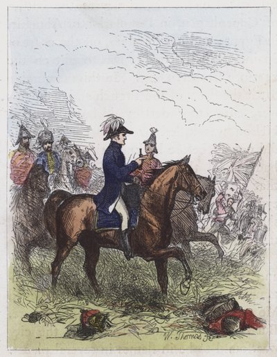 Le duc de Wellington à Waterloo - English School