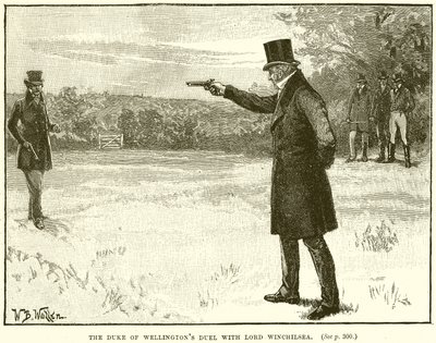 Le duel du duc de Wellington avec Lord Winchilsea - English School