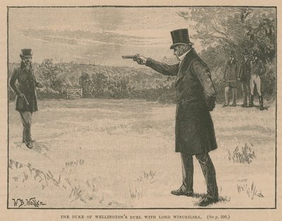 Le duel du duc de Wellington avec Lord Winchilsea - English School