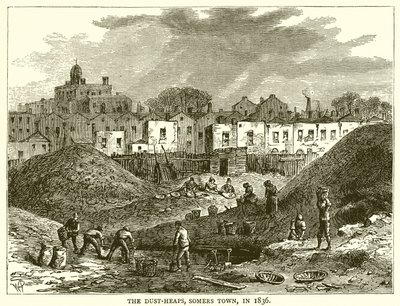 Les tas de poussière, Somers Town, en 1836 - English School