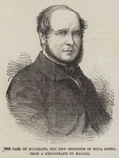 Le comte de Mulgrave, le nouveau gouverneur de la Nouvelle-Écosse (gravure) - English School