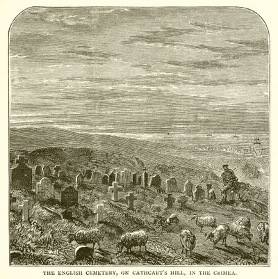 Le cimetière anglais, sur la colline de Cathcart, en Crimée - English School