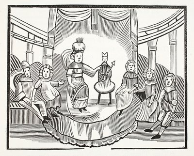 La célèbre histoire de Tom Pouce, illustration de Chap-books du XVIIIe siècle par John Ashton, pub. 1882 - English School