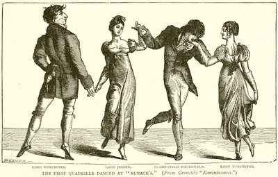 Le premier quadrille dansé à Almacks - English School