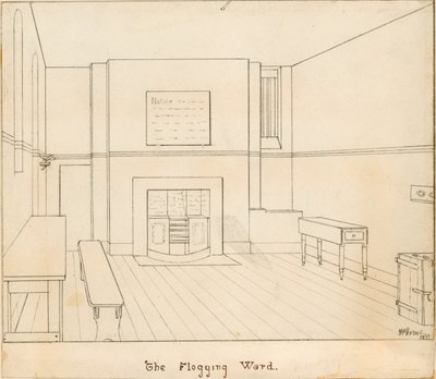 Le quartier des flagellations à la prison de Newgate - English School
