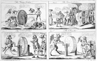 Le Meuleur Étranger, Le Meuleur Domestique, Le Meuleur de Cour, Le Finisseur, 1757 - English School