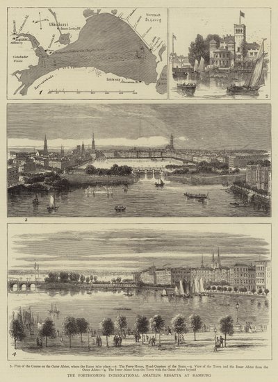La prochaine régate internationale amateur à Hambourg (gravure) - English School