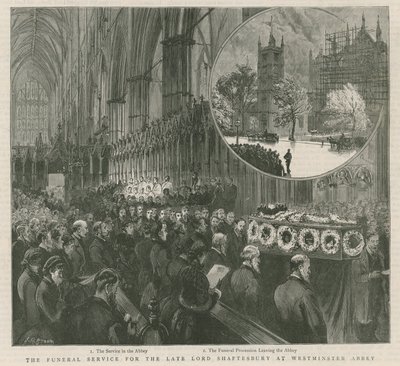 Service funèbre pour feu Lord Shaftesbury à Westminster - English School