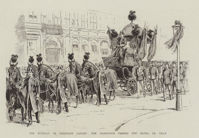 Les funérailles du président Carnot, le cortège passant devant l