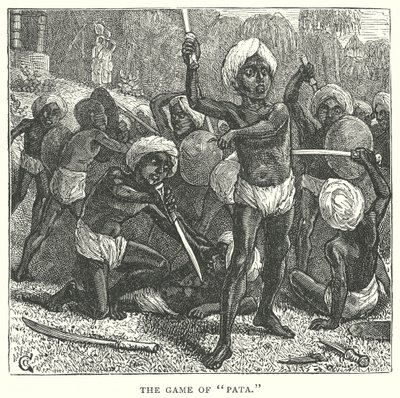 Le jeu du "Pata" (gravure) - English School