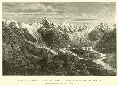 Le système glaciaire du mont Cook, dans les Alpes du Sud de la Nouvelle-Zélande - English School