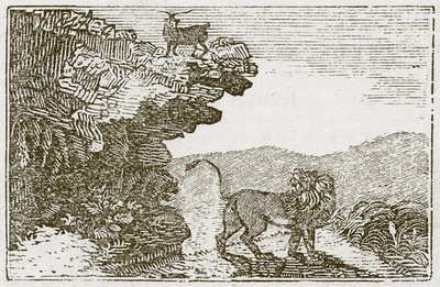 La chèvre et le lion (gravure) - English School
