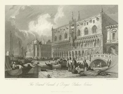 Le Grand Canal et le Palais des Doges, Venise, 1844 - English School