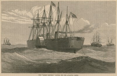 Le Great Eastern déroulant le câble atlantique - English School