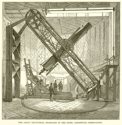 Le grand télescope équatorial dans le dôme de l