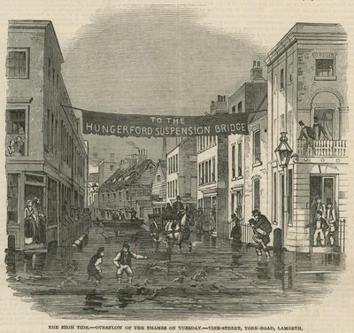 La grande marée : débordement de la Tamise mardi - English School