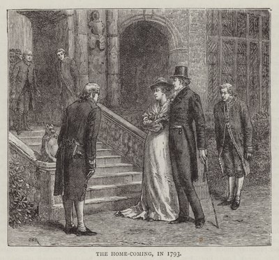 Le retour à la maison, en 1793 (gravure) - English School