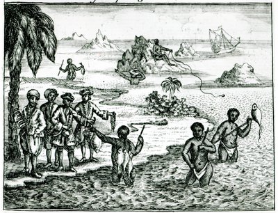 La manière de pêcher des Hottentots - English School