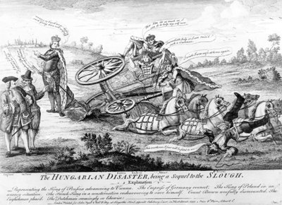 Le Désastre Hongrois, suite de la Bourbier, 1757 - English School